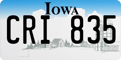 IA license plate CRI835