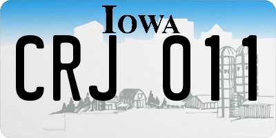 IA license plate CRJ011