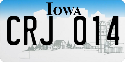 IA license plate CRJ014