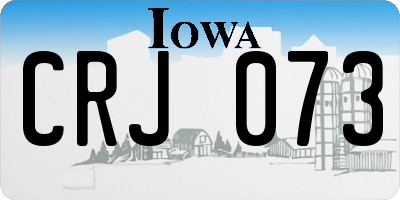 IA license plate CRJ073