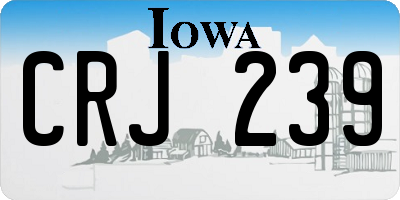 IA license plate CRJ239