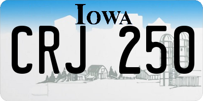 IA license plate CRJ250