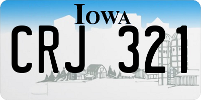 IA license plate CRJ321