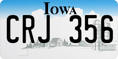 IA license plate CRJ356