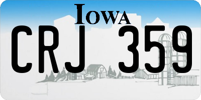 IA license plate CRJ359