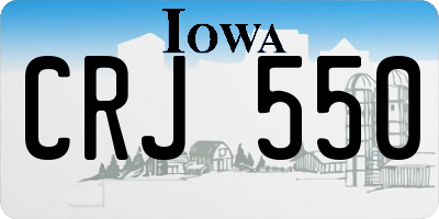 IA license plate CRJ550