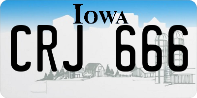 IA license plate CRJ666