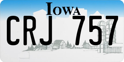 IA license plate CRJ757
