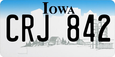 IA license plate CRJ842