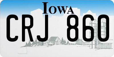 IA license plate CRJ860