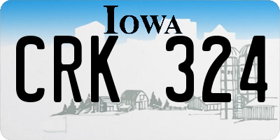 IA license plate CRK324
