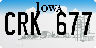IA license plate CRK677