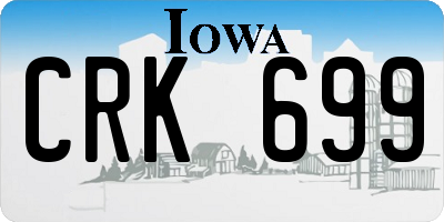 IA license plate CRK699