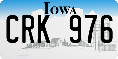 IA license plate CRK976