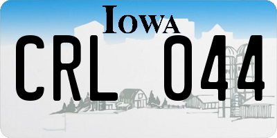 IA license plate CRL044