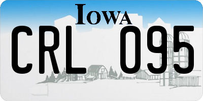 IA license plate CRL095