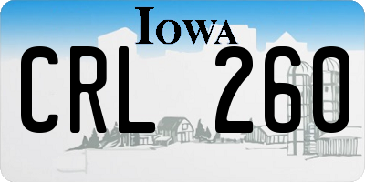 IA license plate CRL260