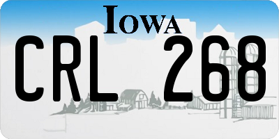 IA license plate CRL268