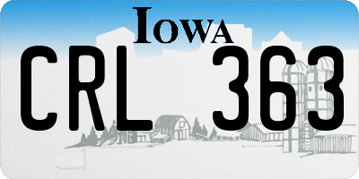 IA license plate CRL363