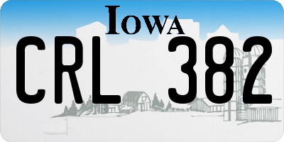 IA license plate CRL382