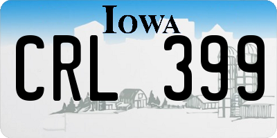 IA license plate CRL399