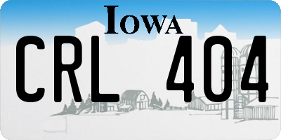 IA license plate CRL404