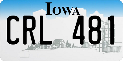 IA license plate CRL481