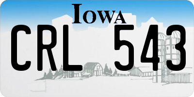 IA license plate CRL543