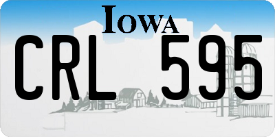 IA license plate CRL595