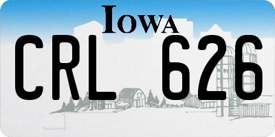 IA license plate CRL626