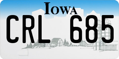 IA license plate CRL685