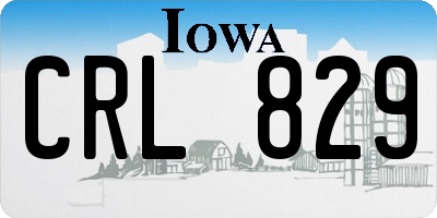 IA license plate CRL829