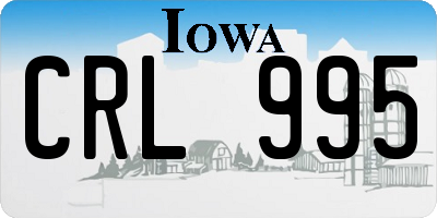 IA license plate CRL995