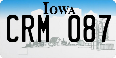 IA license plate CRM087