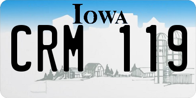 IA license plate CRM119