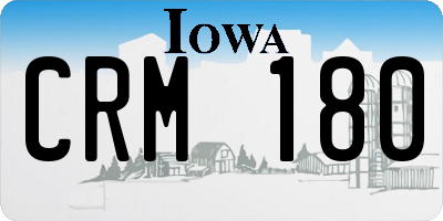 IA license plate CRM180