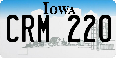 IA license plate CRM220