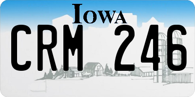 IA license plate CRM246