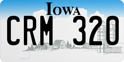 IA license plate CRM320