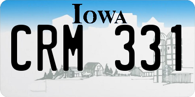IA license plate CRM331