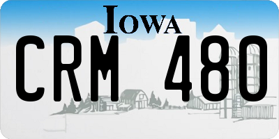 IA license plate CRM480