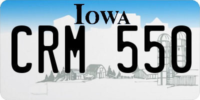 IA license plate CRM550