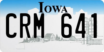 IA license plate CRM641