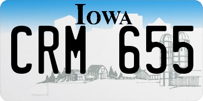 IA license plate CRM655