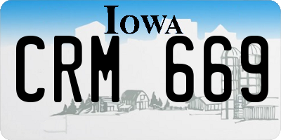IA license plate CRM669