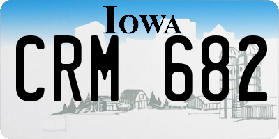 IA license plate CRM682