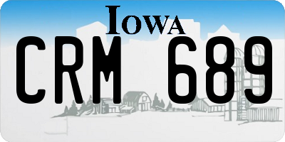 IA license plate CRM689