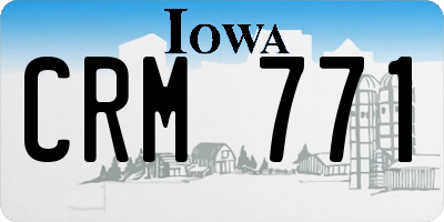 IA license plate CRM771