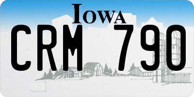 IA license plate CRM790