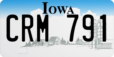 IA license plate CRM791